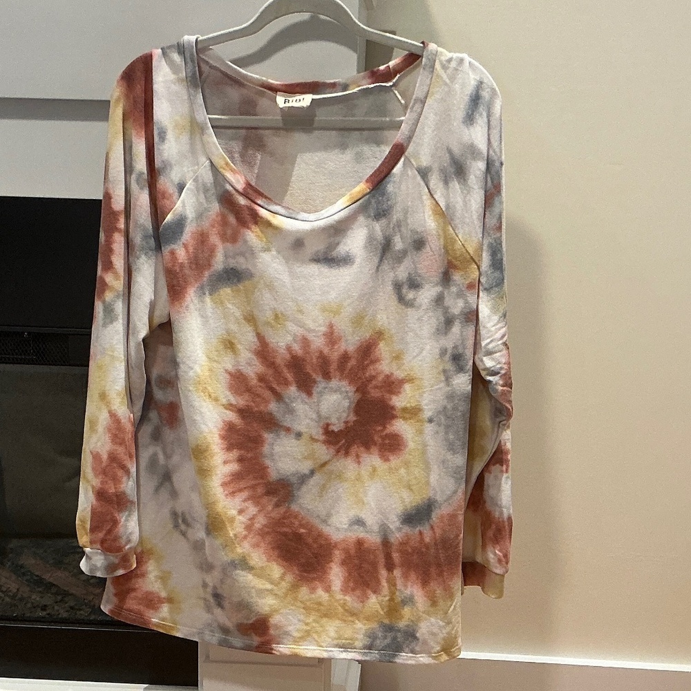 BIBI Long Sleeve Top Tie  Dye